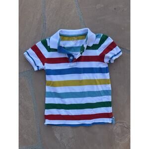 Boden Polo Shirt Multicolor Stripe Boys Size 7-8y